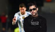 Lionel Messi y Bad Bunny