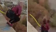Mujer muere al saltar en bungee