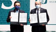 El acuerdo fue firmado por el director general del Seguro Social, Zoé Robledo, y el secretario general del Comité Ejecutivo Nacional (CEN) del SNTSS, Arturo Olivares Cerda..