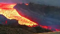 El Instituto Volcanológico de Canarias captó un "tsunami" de lava emerger del volcán de La Palma.