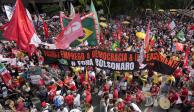 Cientos de manifestantes se pronuncian en rechazo a la gestión de Bolsonaro, la semana pasada.
