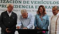 El gobernador de Baja California, Jaime Bonilla,&nbsp;presenció la firma del acuerdo para regularizar autos de procedencia extranjera, alentado como uno de sus 100 compromisos