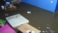 Las inundaciones registradas este sábado en Tepoztlán también afectaron a varias viviendas