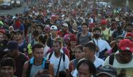 La caravana migrante avanza hacia la Ciudad de México para regularizar su situación en el país.
