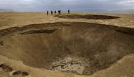 Lo que era Mar Muerto ahora parece paisaje lunar