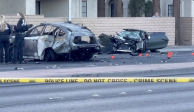 Así quedaron los vehículos después del choque de Henry Ruggs, jugador de Las Vegas Raiders de la NFL.