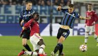 Una acción del duelo entre Atalanta vs Manchester United de la Champions League
