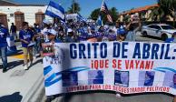 Nicaragüenses residentes de diversos países se manifestaron en contra de que Daniel Ortega se siga perpetuando en el poder