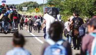 Indocumentados en su llegada a territorio oaxaqueño, ayer.