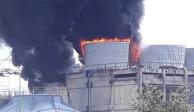 Trabajadores informaron sobre el conato de incendio en refinería de Pemex en Cadereyta, Nuevo León.
