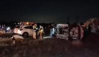 Automóviles Honda quedaron destruidos después del descarrilamiento de un tren en Silao, Guanajuato.