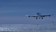Un Airbus A340 aterrizó sobre el hielo de la Antártida por primera vez