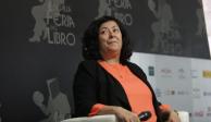 Escritora madrileña, Almudena Grandes en una conferencia en la Feria del Libro. Foto de archivo