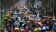 En la ciudad central holandesa de Utrecht protestan contra las nuevas restricciones por coronavirus