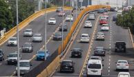El Hoy No Circula entra en vigor desde las 05:00 horas y hasta las 22:00 en la Ciudad de México y Estado de México. En la imagen el tráfico en Circuito Interior