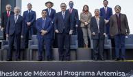 Presentación de la adhesión de México al Programa Artemisa de exploración espacial en las instalaciones de la Secretaría de Relaciones Exteriores.