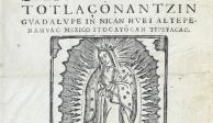 La edición de Luis Lasso de la Vega, Nican Mopohua, Hvei tlamahvçoltica, 1649.