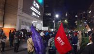 Indocumentados protestan en Polanco para exigir al INM diálogo sobre su proceso de regularización, ayer.