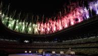 Fuegos artificiales durante la inauguración de los Juegos Olímpicos de Tokio, el pasado 23 de julio.