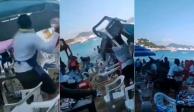 La pelea entre turistas y meseros en Acapulco fue grabada y difundida en redes sociales