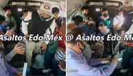 Los dos sujetos armados despojaron de sus pertenencias a los pasajeros de una combi en Ecatepec.