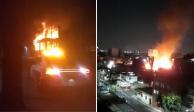 En redes sociales circularon videos del incendio registrado en avenida Montevideo.