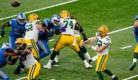 Una acción de un duelo entre Green Bay Packers y Detroit Lions de la NFL