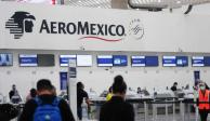 Aeroméxico reportó más vuelos cancelados este martes.