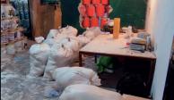 Autoridades realizaron el aseguramiento de un inmueble y de más de 5 mil kilos de metanfetaminas en Culiacán, Sinaloa.