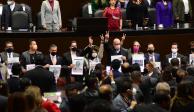 Protesta de legisladores de Movimiento Ciudadano en Cámara de Diputados