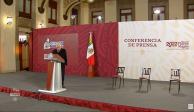 El presidente de México Andrés Manuel López Obrador este jueves en conferencia de prensa en Palacio Nacional.