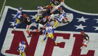 Una acción del Super Bowl LVI de la NFL entre Los Angeles Rams y los Cincinnati Bengals.