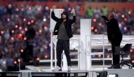 Eminem en el show de medio tiempo del Super Bowl del año pasado entre Rams y Bengals.