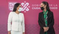 Sandra Cuevas, alcaldesa de Cuauhtémoc y la jefa de Gobierno, Claudia Sheinbaum en una imagen de diciembre de 2021