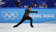 Donovan Carrillo durante una de sus rutinas en los Juegos Olímpicos de Invierno de Beijing 2022.