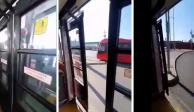 Metrobús abre sus puertas durante recorrido, aquí la secuencia de la apertura