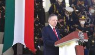 El Ministro Presidente de la Suprema Corte, Arturo Zaldívar, ayer, en la ceremonia por el Día de la Bandera.