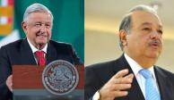 Andrés Manuel López Obrador, Presidente de México y el empresario Carlos Slim.
