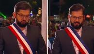 Usuarios reaccionan al profundo suspiro de Gabriel Boric tras finalizar su primer discurso como presidente de Chile.