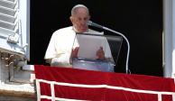 El papa Francisco durante su mensaje dominical en el Vaticano