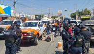 Protección Civil de Puebla acudió al lugar de la explosión por pirotecnia para atender a las personas lesionadas.