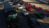 Carretera México-Cuernavaca registra reducción de carriles y tránsito lento  tras puente vacacional