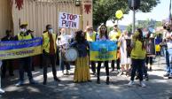 Activistas de Amnistía Internacional en México y ucranianos exigieron a Rusia detener guerra en Ucrania