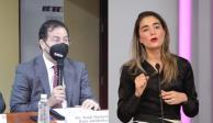 Consejeros electorales José Roberto Ruiz y Dania Ravel
