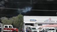 Reportan incendio en bodega de Apodaca, Nuevo León