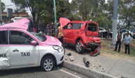 Accidente vehicular sobre la avenida Insurgentes Sur