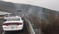 Incendio forestal en la México-Cuernavaca generó caos vial;&nbsp;se reportó una fila de autos de hasta 12 kilómetros.
