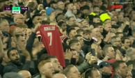 La afición del Liverpool aplaudió y cantó el 'You'll Never Walk Alone​' en memoria de uno de los gemelos de Cristiano Ronaldo que falleció