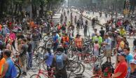 Evento en ciclista en la Ciuad de de México.