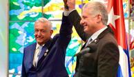 El Presidente de México, Andrés Manuel López Obrador, con su homólogo de Cuba, Miguel Díaz-Canel